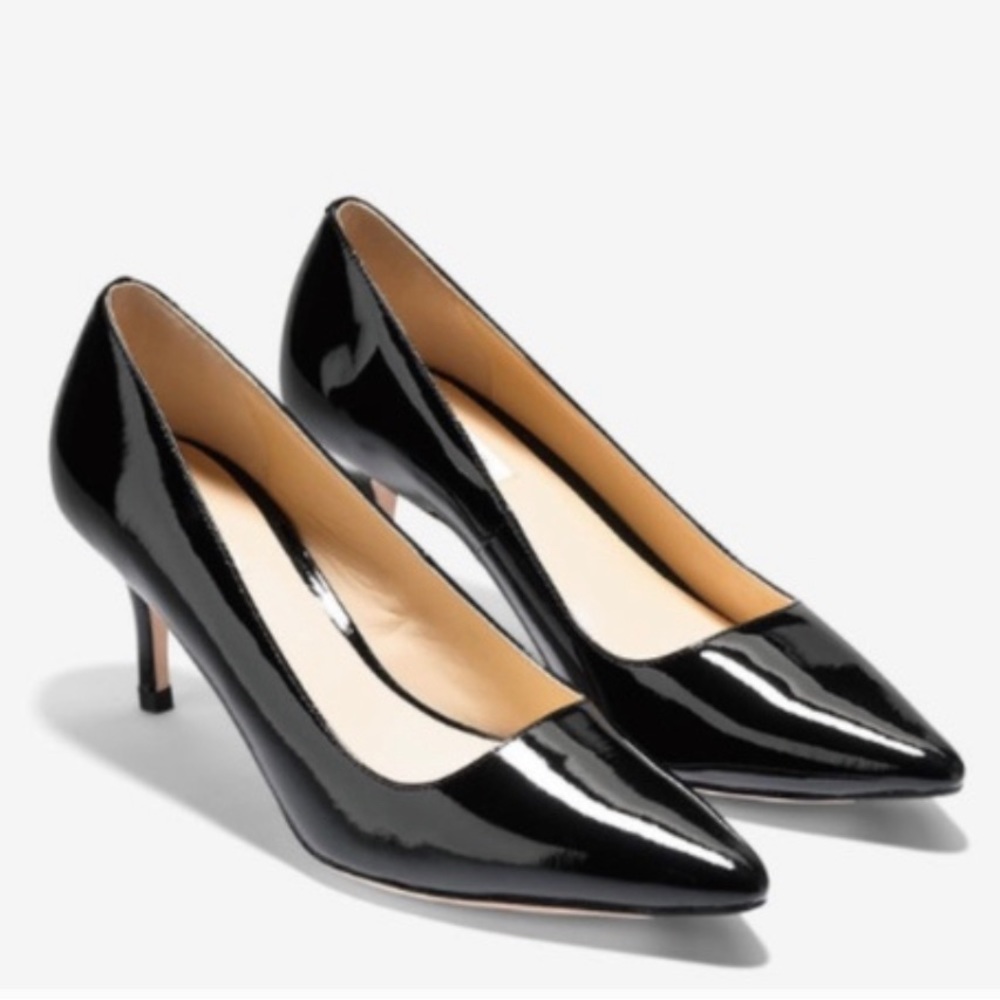 Cole Haan Nike Air Bradshaw Heels Black Patent Leather